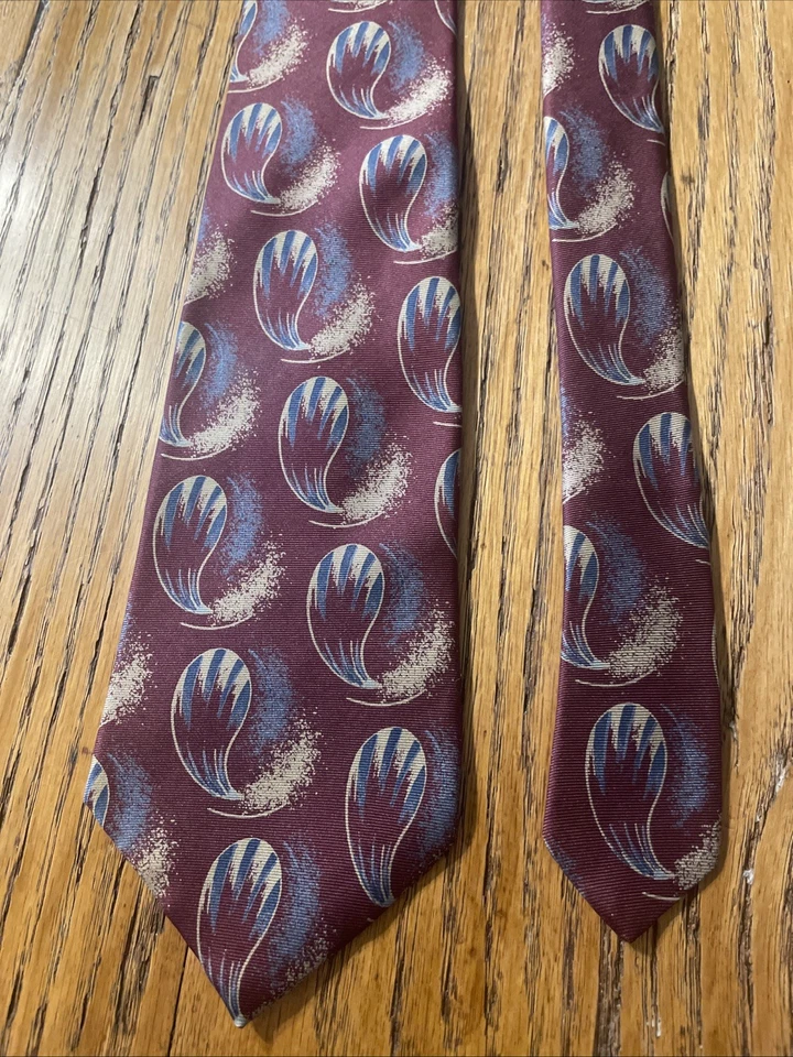 Corbata de cachemira de seda pura Wembley usada en excelente estado hecha en EE. UU. Foto 4 de 4