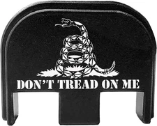 Laser Engraved Rear Cover Slide Back Plate - Butt Plate Replacement for Glocks