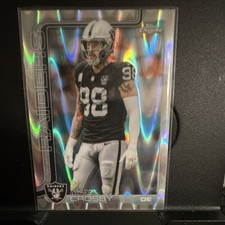 Topps Chrome Maxx Crosby Rookie 2024 NFL Football Card #180 Las Vegas Raiders. rookie card picture