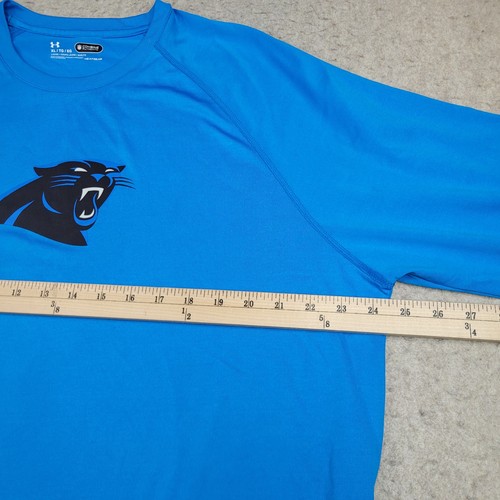 Under Armour Carolina Panthers Shirt Mens XL Blue Long Sleeve Crew Neck NFL - Picture 9 of 10