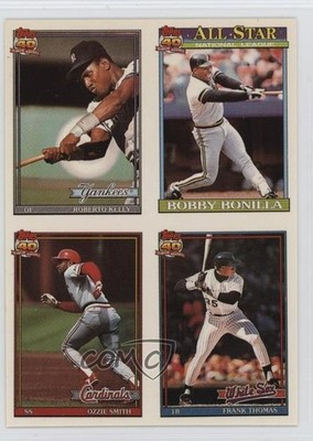 1991 Topps Cracker Jack Series 2 Roberto Kelly Ozzie Smith Frank Thomas HOF 04br