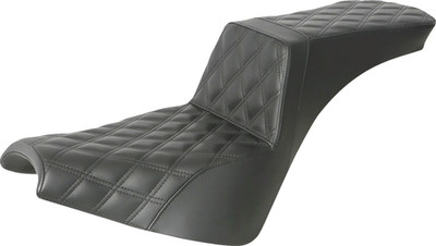 SADDLEMEN - 818-30-195 - Step-Up Seat - Full Lattice Stitch - Black for HD Softa