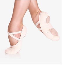 Bliss SD16 Adult Stretch Canvas Split Sole Ballet Shoe 2 L C light pink