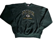 Vtg 90s Green Bay Packers America  s Pack Sweatshirt XL USA Made Embroidered FOTL