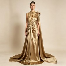 Amazing Crystal Mermaid Evening Dress O Neck Sequins Beaded Prom Gowns Illusion