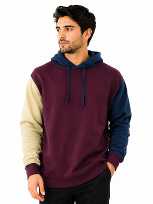 Sun + Stone Mens Fleece Hoodie New XXL Blue Wine Drawstring Pullover