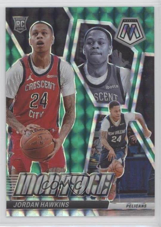 2023-24 Panini Mosaic Montage Teal Prizm 73/75 Jordan Hawkins #23 Rookie RC 18mh