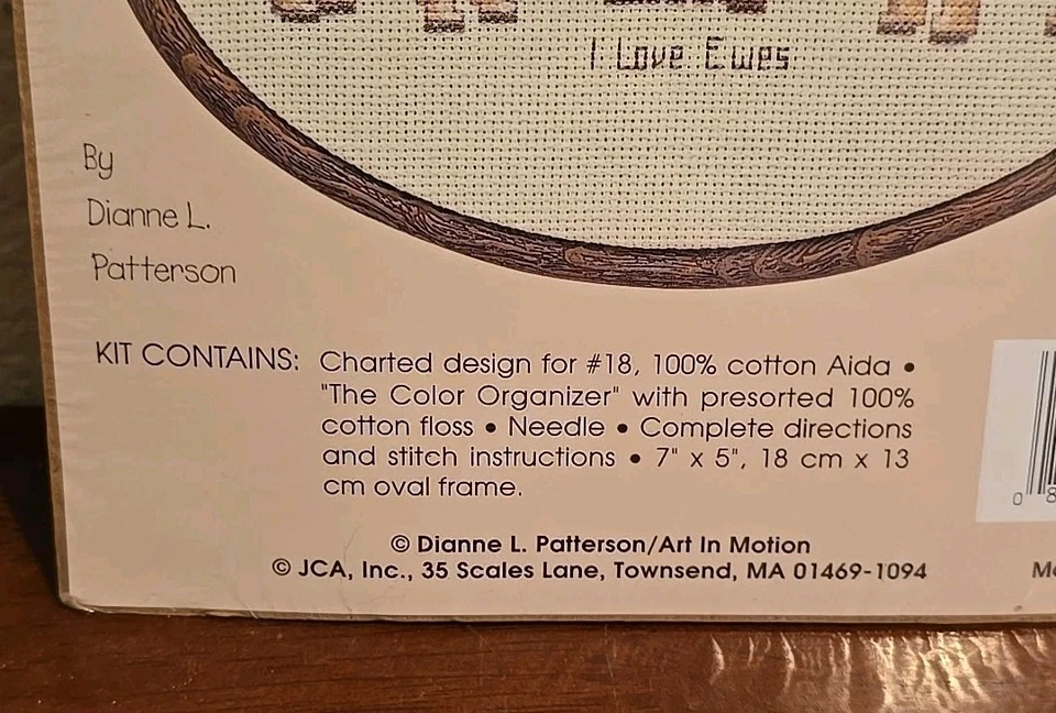 Kit de ponto cruz contado JCA Little People 07230 I Love Ewes Dianne L Patterson - Imagem 3 de 4