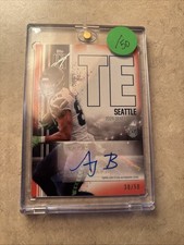 2024 AJ Barner Panini Topps Rookie Variation Auto Orange /50 Seattle Seahawks RC