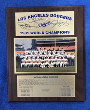 Davey Lopes Dodgers 1981 Champions 13x16