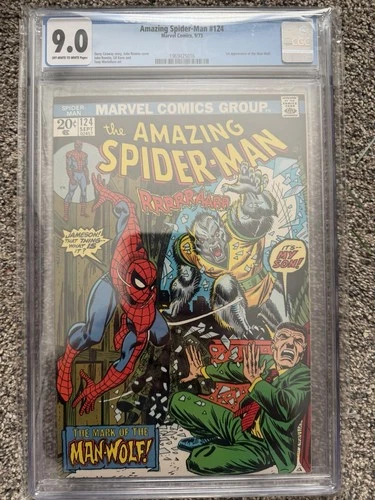 Amazing Spider-Man #124 CGC 9.0 1973  1st appearance Man-Wolf