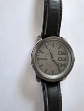 Diesel DZ1467 Uhr mit schw. Lederarmband , Typ Diesel Double Down 46, gebraucht