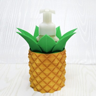 Pineapple Foaming Soap Holder 3D Printed BBW Tropical Summer Decor