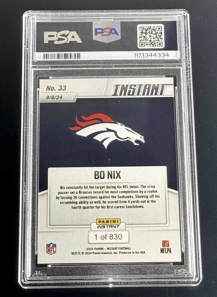 ‼️ONLY 45 EXIST‼️2024 PANINI BO NIX #33 LOW-PRINT RC DENVER BRONCOS‼️11-2‼️ - Image 3 of 4