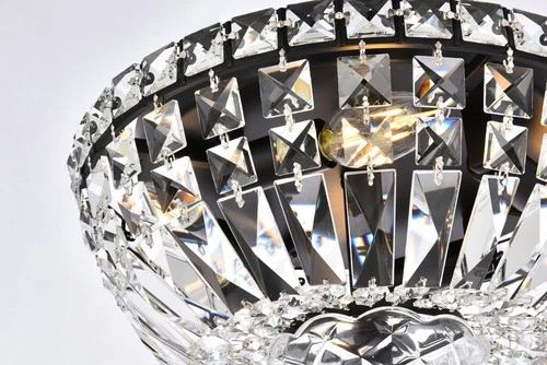 Elegant Lighting V2528F12/RC Tranquil 4 Light 12"W Flush Mount - Chrome - Picture 5 of 8