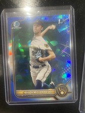 2022 Bowman Draft Sapphire 1st Bowman Chrome Jacob Misiorowski + Refractor!