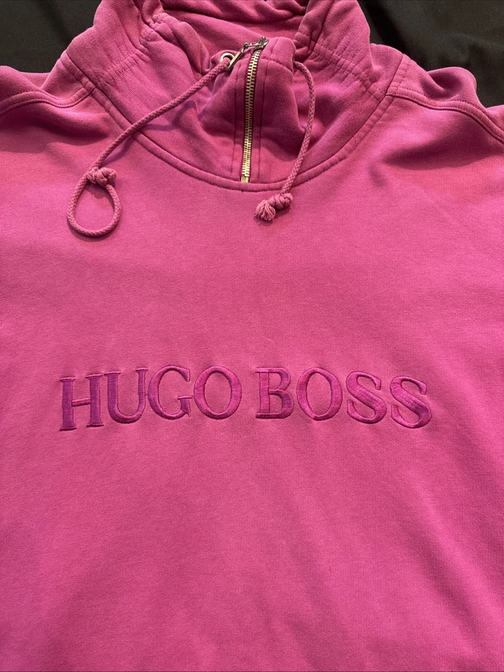 Moletom Hugo Boss XL bordado 1/4 zíper vintage Rocky Balboa - Imagem 2 de 4