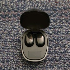 Black Wireless Bluetooth In-Ear Earbuds with Charging Case Built-In Microphone