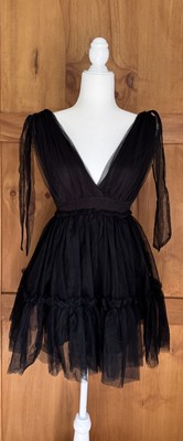 Thirty Thirty LA Tulle Deep V  Dress Stunning Cocktail Flirty XS