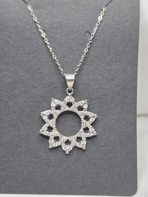 Ryze Necklace White Frost CZ On 925 Sterling Silver No Original Packaging 