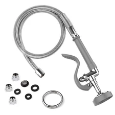 Spray Valve with 45" Pre Rinse Hose, Commercial Sink Sprayer Hose Pre Rinse S...