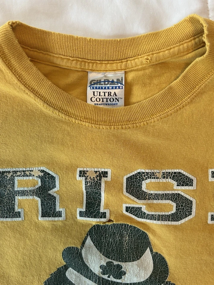 Vintage Tattered Notre Dame “Irish Baseball”  T Shirt , #16 On Back, Size M - Image 4 of 4