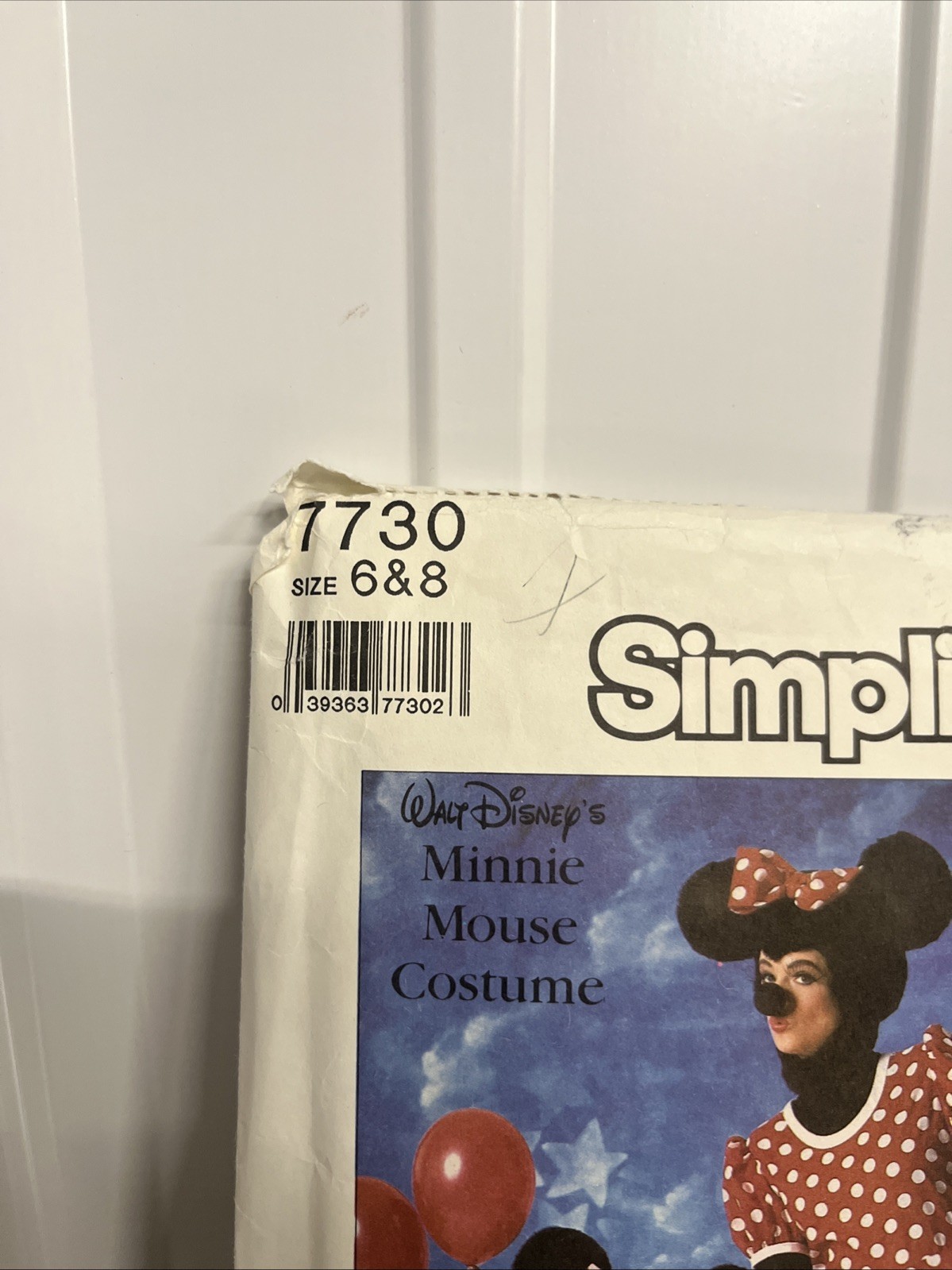Vtg 1986 Simplicity 7730 Sewing Pattern Costume Disney Minnie Mouse for ...