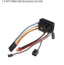 120A Brushless ESC Waterproof Electric Speed Controller for 1/8 1/10 RC Truck...