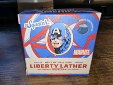Dr. Squatch Ltd Ed Bar Soap Marvel Liberty Lather Natural Captain America 5oz