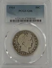 1914 barber half dollar 50c. PCGS G06