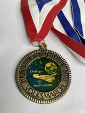 VTG USAF AF Volksmarch IVV Space Shuttle Challenger Global IV Medal on Ribbon