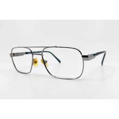 Safilo Elasta Eyeglass Frames Men Gunmetal  Aviator E7201 55-17-140