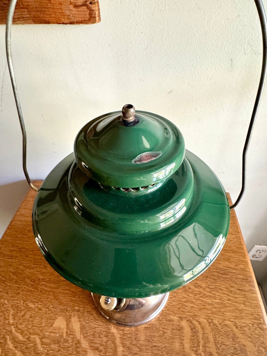 1950's Coleman Model 228D Nickel Plated Big Hat Camping Lantern
