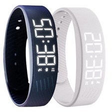 1pc Vibrating Watch, Silent Reminder, Wristband Digital Watch Wrist Band