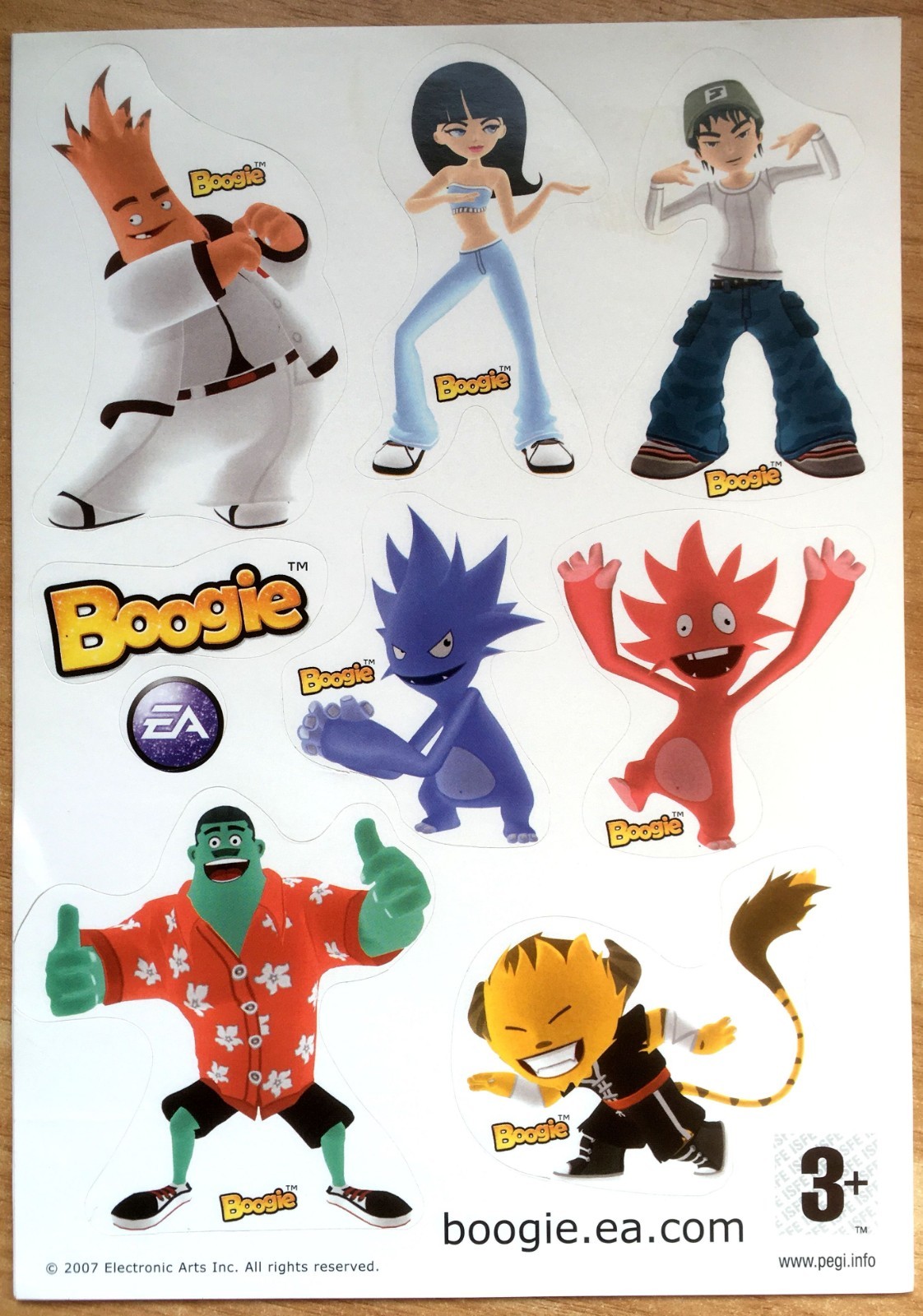 BOOGIE - STICKERS OFFICIELS EA NINTENDO Wii DS PS2 2007 - Autocollants neufs