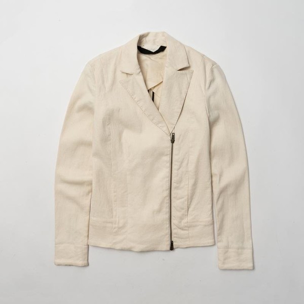 Women Forte_forte Biker Jacket Beige Elastane 36 /