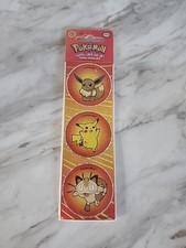 Vintage Nintendo Pokemon Holographic Stickers  Pikachu Eevee Meowth Sandylion