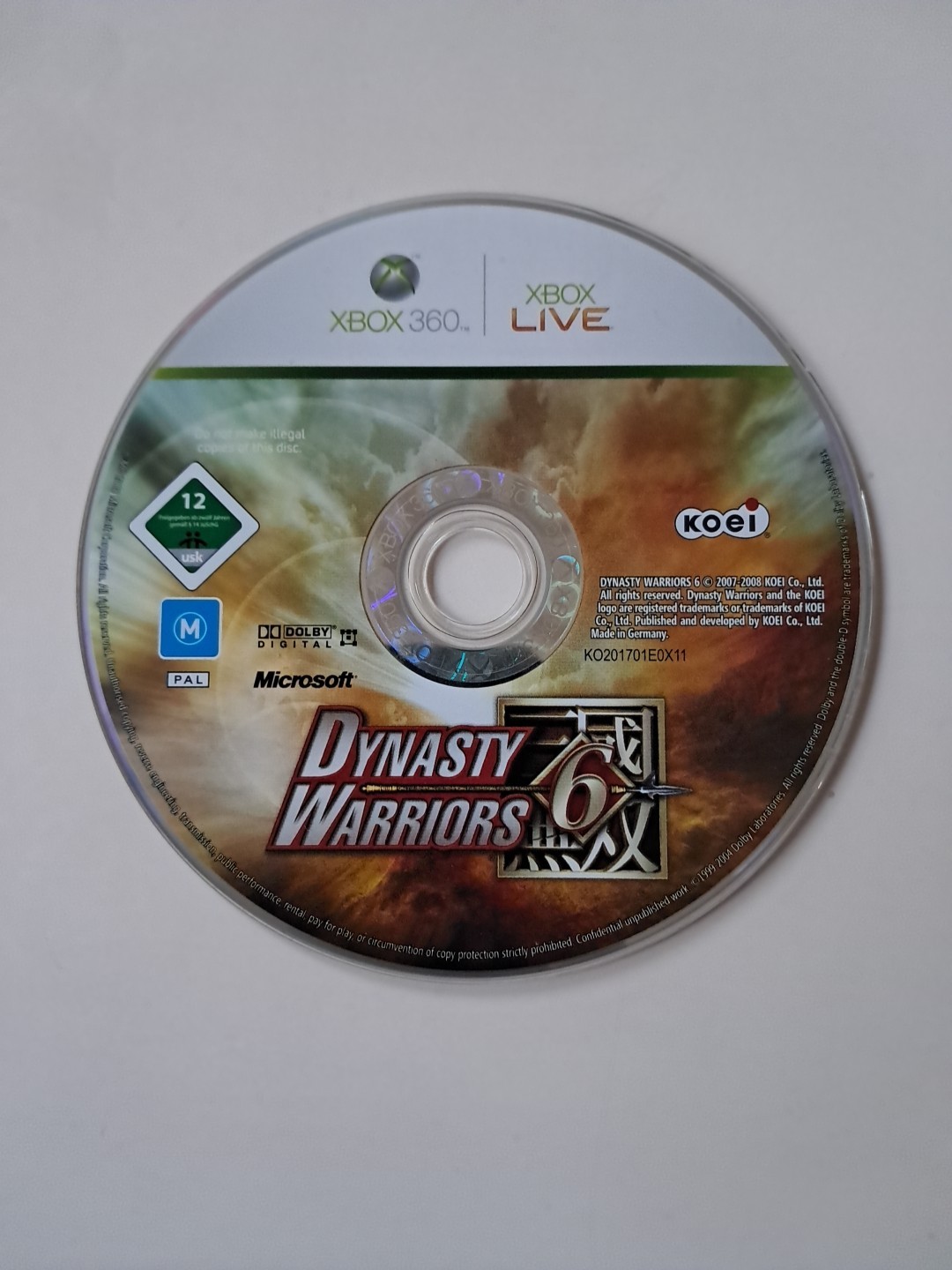 Jeu XBOX 360 Dynasty Warriors 6 Disque Seul Version FR