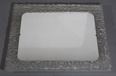 ERCO Wandspiegel Beleuchtet Acryl Eisglas Rund 70er Retro Spiegel