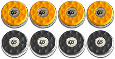 Dia.58Mm 2-1/4'' Shuffleboard Pucks, Matt Surface Set of 8 Orange/Black