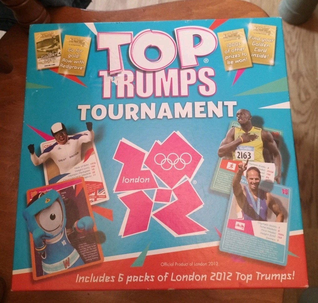 Olympics Top Trumps Tournament BOARD GAME UNUSED & COMPLETE WINNING MOVES 2011