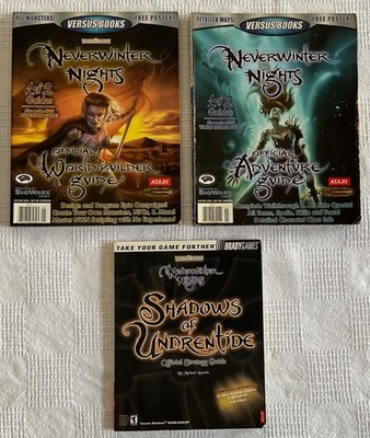 NEVERWINTER NIGHTS ATARI, ADVENTURE Guide books w/ PC Game and codes