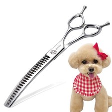 Curved Chunkers Shears Dog Grooming Scissors 7.0 in Professional Downward Thi...