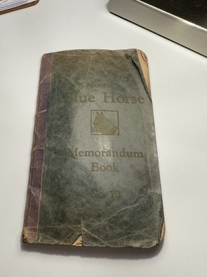 Rare Vintage 1930's Montag s Blue Horse Memorandum School Book, NO. 70, Ephemera
