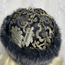 VTG Scala 100% Wool Womens Cloche‎ Hat Rose Bandana Black Old Money 80s Scala Vintage Hats for Women for sale | eBay main image 4