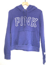 Vintage 2010 PINK Victoria's Secret Hoodie Large Pullover Top Dog Embroidered VS