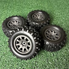 Traxxas MINI-MAXX Wheels & Tires Glued Assembled Set Of 4 fits mini xrt too