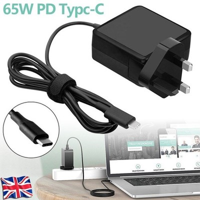 65W USB C Typ-C Adapter Ladegerät für DELL, HP, ASUS, Lenovo, Huawei, Acer Laptop