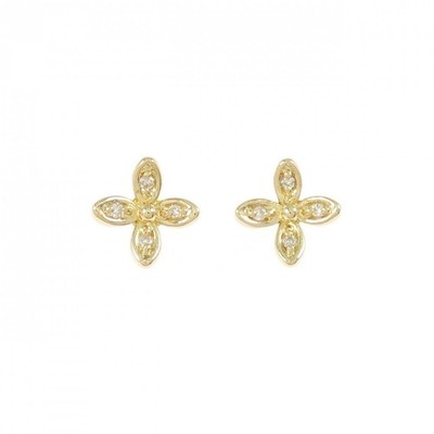 Authentic K18YG Flower Diamond Pierce 0.04CT #260-007-969-9792