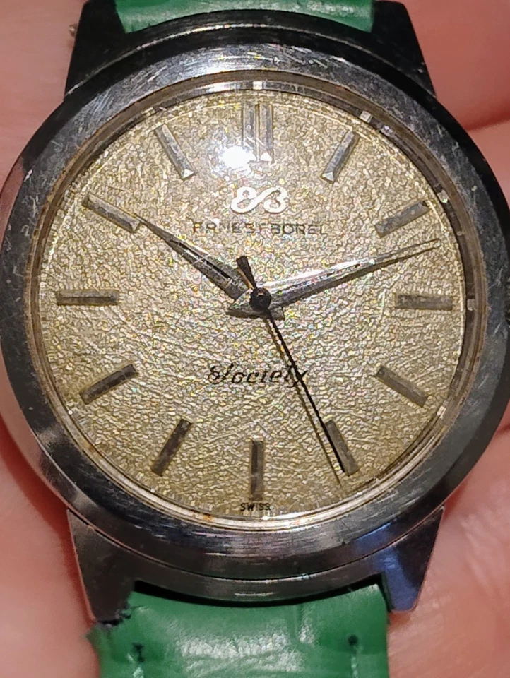 Reloj Ernest Borel Vintage Society esfera tono dorado automático Foto 4 de 4